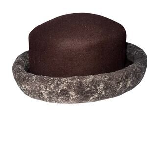 Donna Womens !00% Felt Made in Italy Vintage‎ Bowler Hat